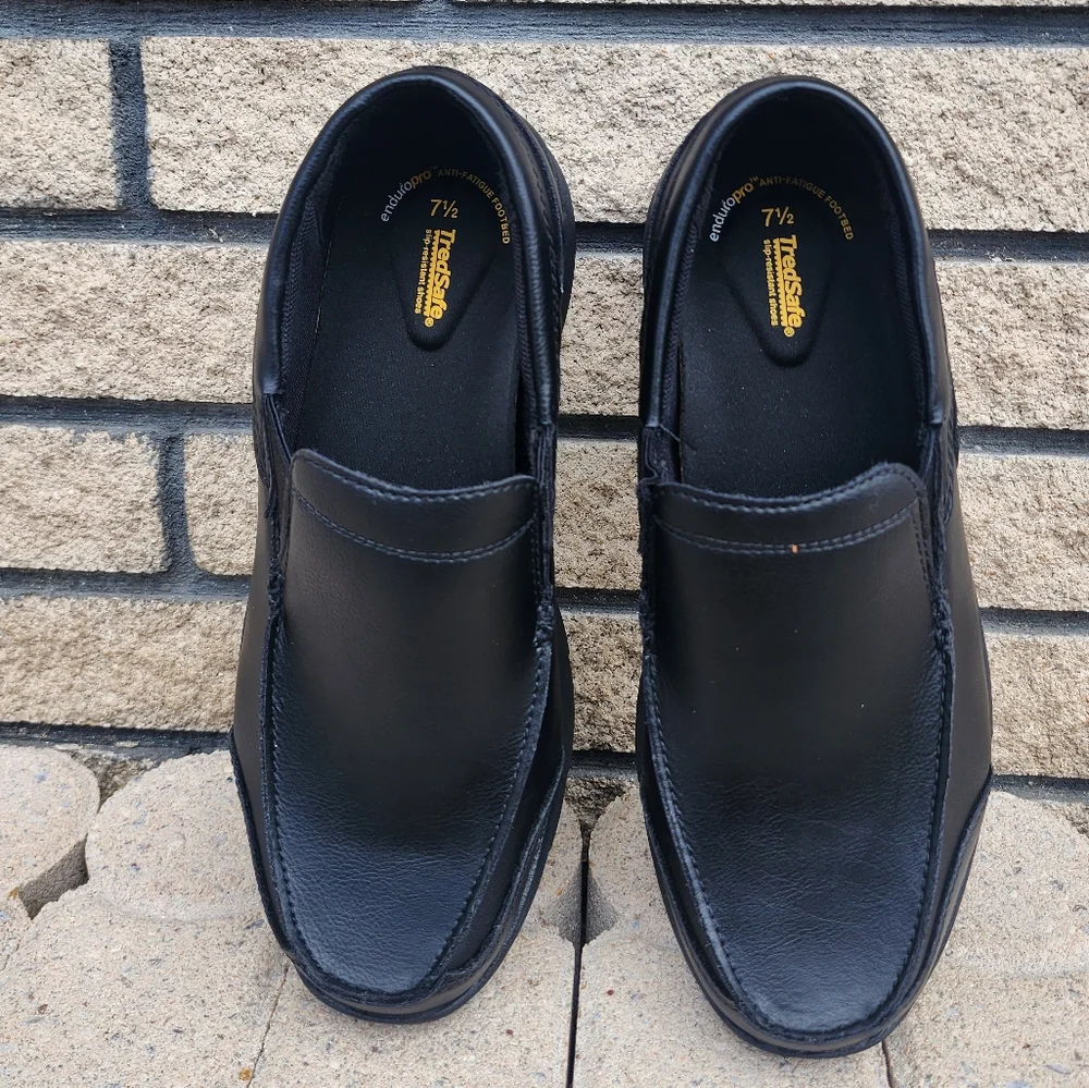 Tredsafe Black Shoes Non-Marking Oil and Slip Resistant for Men Size